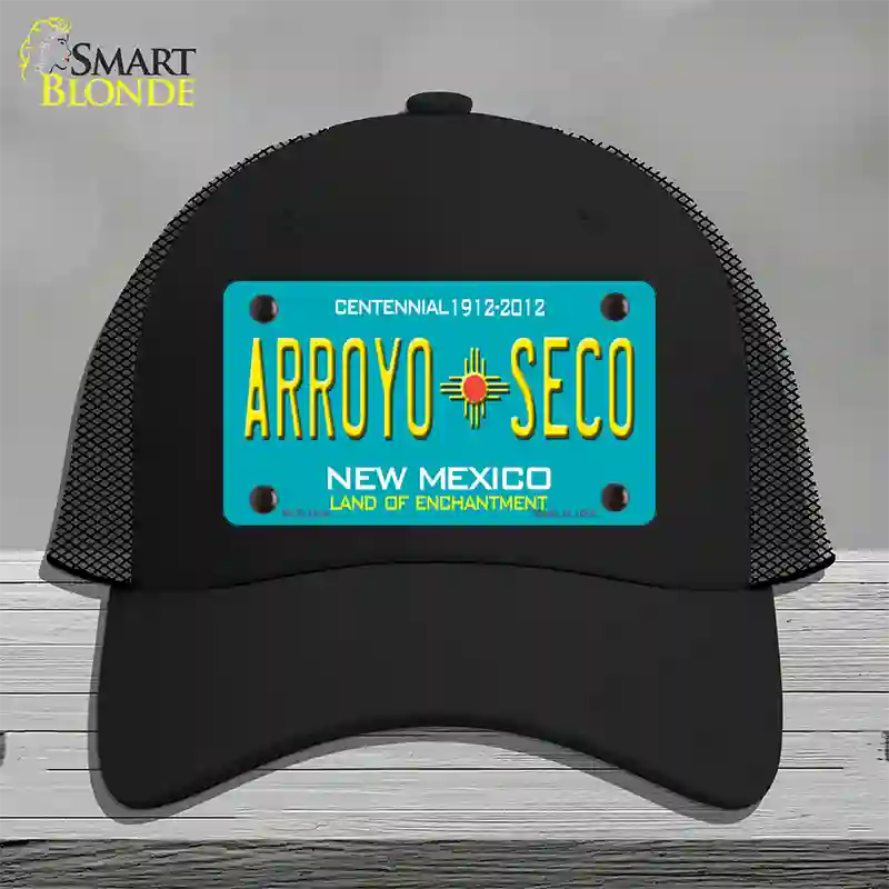 Arroyo Seco New Mexico Novelty License Plate Hat Mesh / Black