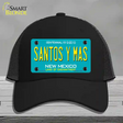 New Mexico Santos Y Mas Novelty License Plate Hat Mesh / Black