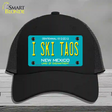 I Ski Taos New Mexico Novelty License Plate Hat Mesh / Black