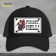 Forget Hell Novelty License Plate Hat Mesh / Black