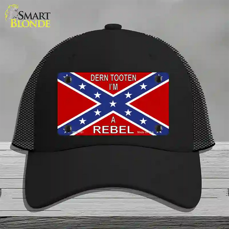 Im A Rebel Novelty License Plate Hat Mesh / Black