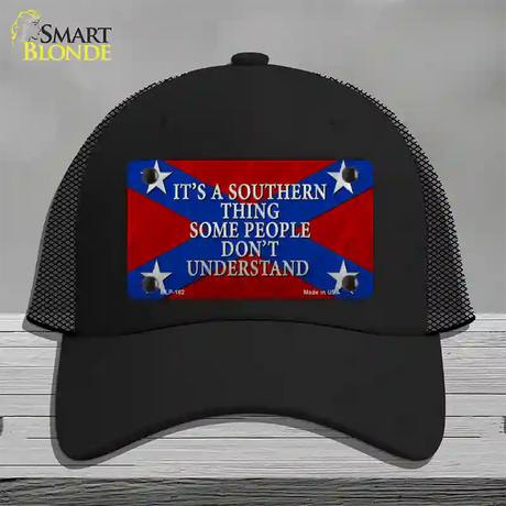 Its A Southern Thing Novelty License Plate Hat Mesh / Black