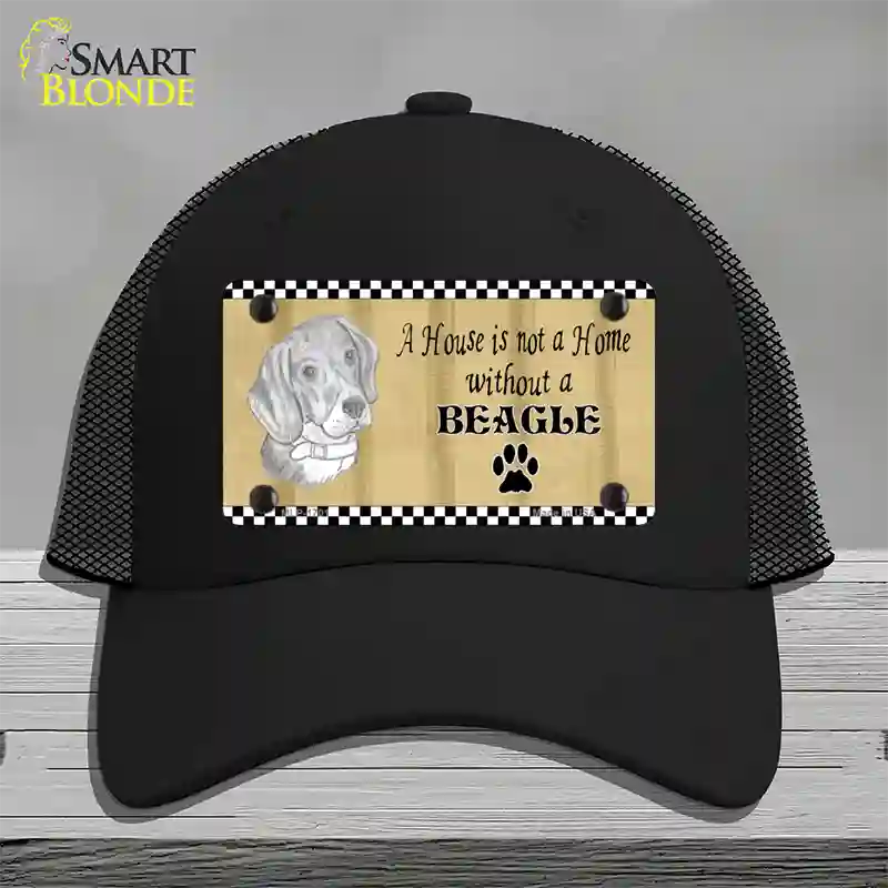 Pencil Sketch Beagle Novelty License Plate Hat Mesh / Black