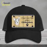 Pencil Sketch Chihuahua Novelty License Plate Hat Mesh / Black