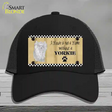 Pencil Sketch Yorkie Novelty License Plate Hat Mesh / Black