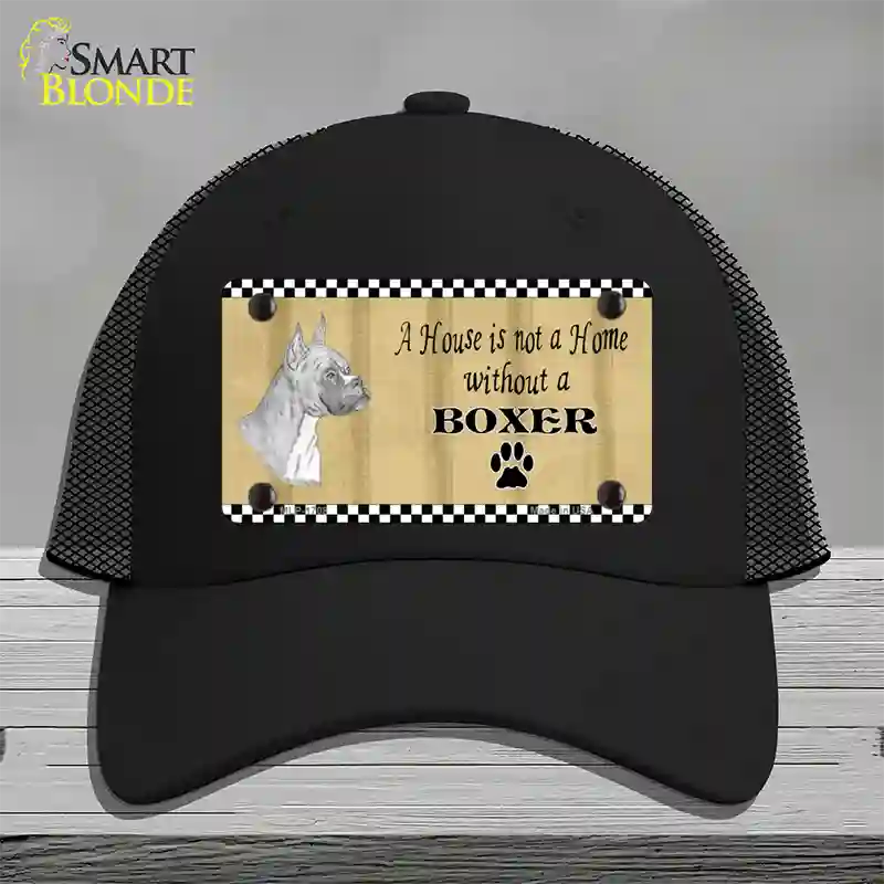 Pencil Sketch Boxer Novelty License Plate Hat Mesh / Black