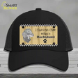 Pencil Sketch Dachshund Novelty License Plate Hat Mesh / Black