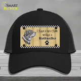 Pencil Sketch Rottweiler Novelty License Plate Hat Mesh / Black