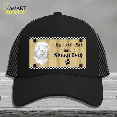 Pencil Sketch Sheep Novelty License Plate Hat Mesh / Black