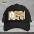 Pencil Sketch Bichon Frise Novelty License Plate Hat Mesh / Black