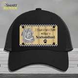 Pencil Sketch New Foundland Novelty License Plate Hat Mesh / Black