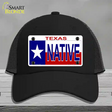 Native Texas Novelty License Plate Hat Mesh / Black