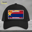 Arizona Centennial Novelty License Plate Hat Black Mesh