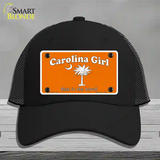 Carolina Girl Orange Novelty License Plate Hat Mesh / Black