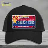 Arizona Centennial Badass Ride Novelty License Plate Hat Mesh / Black