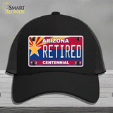 Arizona Centennial Retired Novelty License Plate Hat Mesh / Black