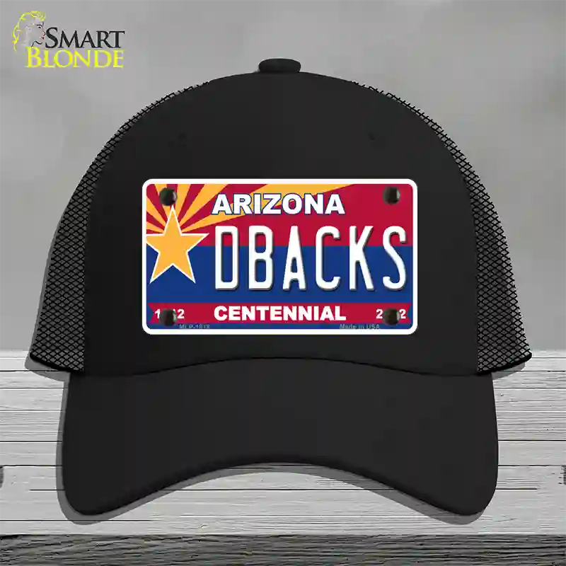 Arizona Centennial Dbacks Novelty License Plate Hat Mesh / Black