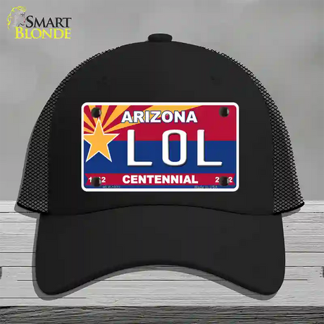 Arizona Centennial LOL Novelty License Plate Hat Mesh / Black