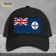 Queensland Flag Novelty License Plate Hat Mesh / Black