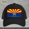 Sedona Arizona State Flag Novelty License Plate Hat Mesh / Black