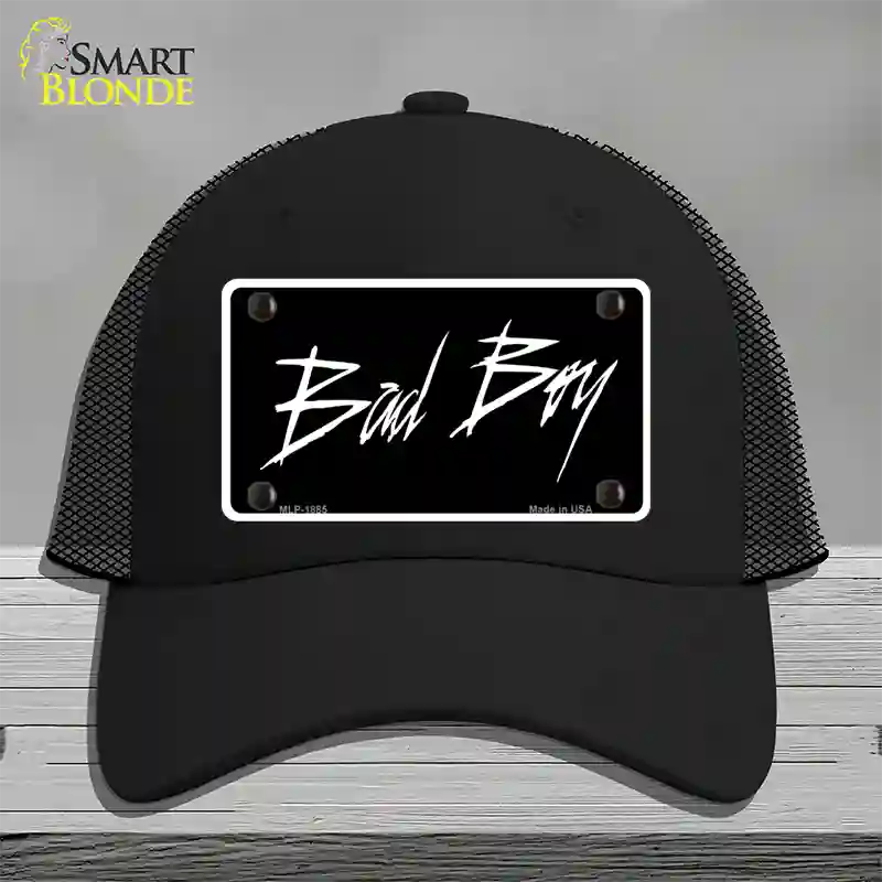 Bad Boy Black Novelty License Plate Hat Mesh / Black