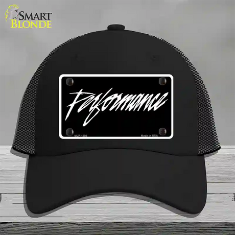 Performance Novelty License Plate Hat Mesh / Black