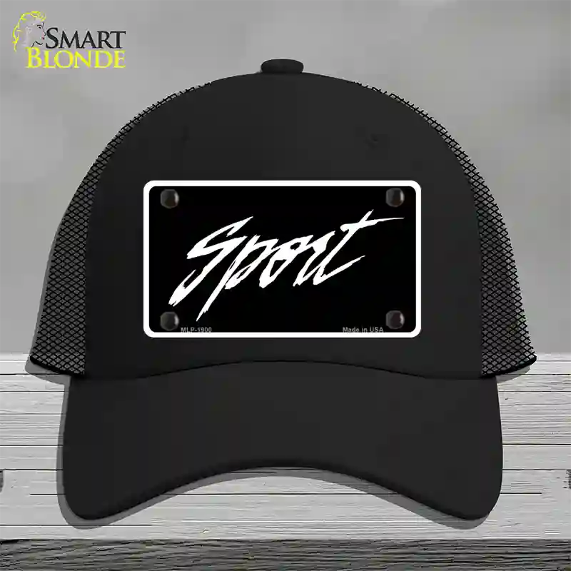 Sport Novelty License Plate Hat Mesh / Black