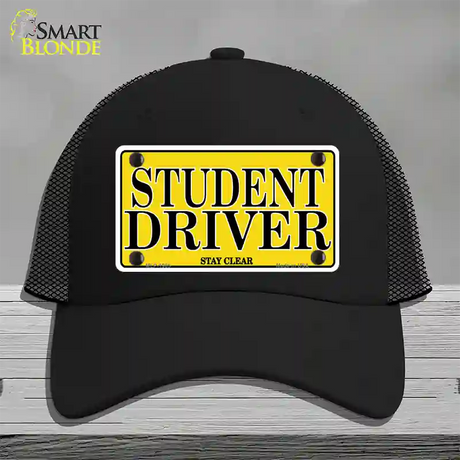 Student Driver Novelty License Plate Hat Mesh / Black