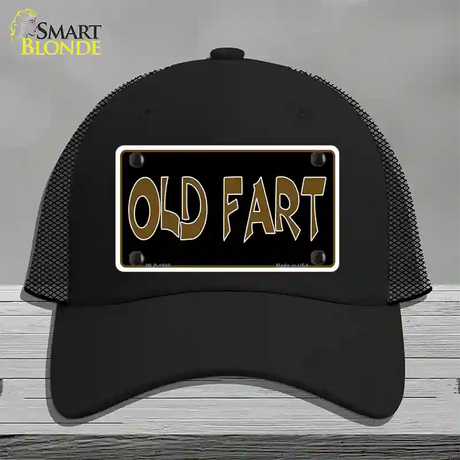 Old Fart Novelty License Plate Hat Mesh / Black