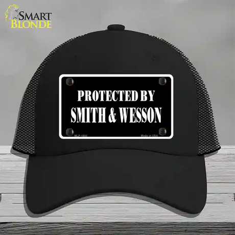 Smith And Wesson Novelty License Plate Hat Mesh / Black