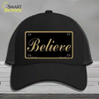 Believe Novelty License Plate Hat Mesh / Black