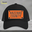 Hazard County Novelty License Plate Hat Mesh / Black