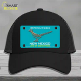 Road Runner Teal New Mexico Novelty License Plate Hat Mesh / Black