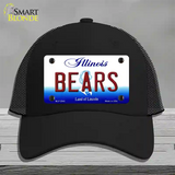 Bears Illinois State Novelty License Plate Hat Mesh / Black