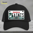 Saints Louisiana State Novelty License Plate Hat Mesh / Black