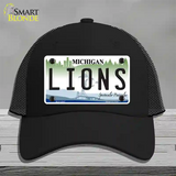 Lions Michigan State Novelty License Plate Hat Mesh / Black