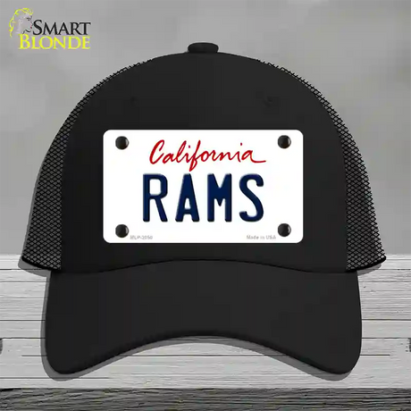 Rams California State Novelty License Plate Hat Mesh / Black