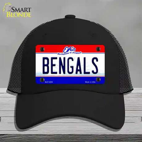 Bengals Ohio State Novelty License Plate Hat Mesh / Black