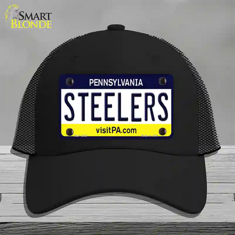 Steelers Pennsylvania State Novelty License Plate Hat Mesh / Black