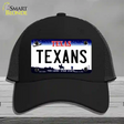 Texans Texas State Novelty License Plate Hat Mesh / Black