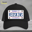 Redskins Washington State Novelty License Plate Hat Mesh / Black