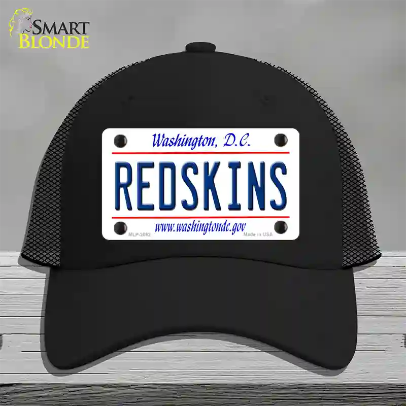 Redskins Washington State Novelty License Plate Hat Mesh / Black