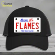 Flames Alberta Canada Province Novelty License Plate Hat Mesh / Black