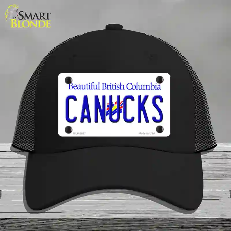 Canucks British Columbia Canada Province Novelty License Plate Hat Mesh / Black