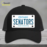 Senators Ontario Canada Province Novelty License Plate Hat Mesh / Black