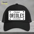 Orioles Maryland State Novelty License Plate Hat Mesh / Black