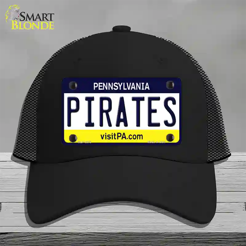 Pirates Pennsylvania State Novelty License Plate Hat Mesh / Black