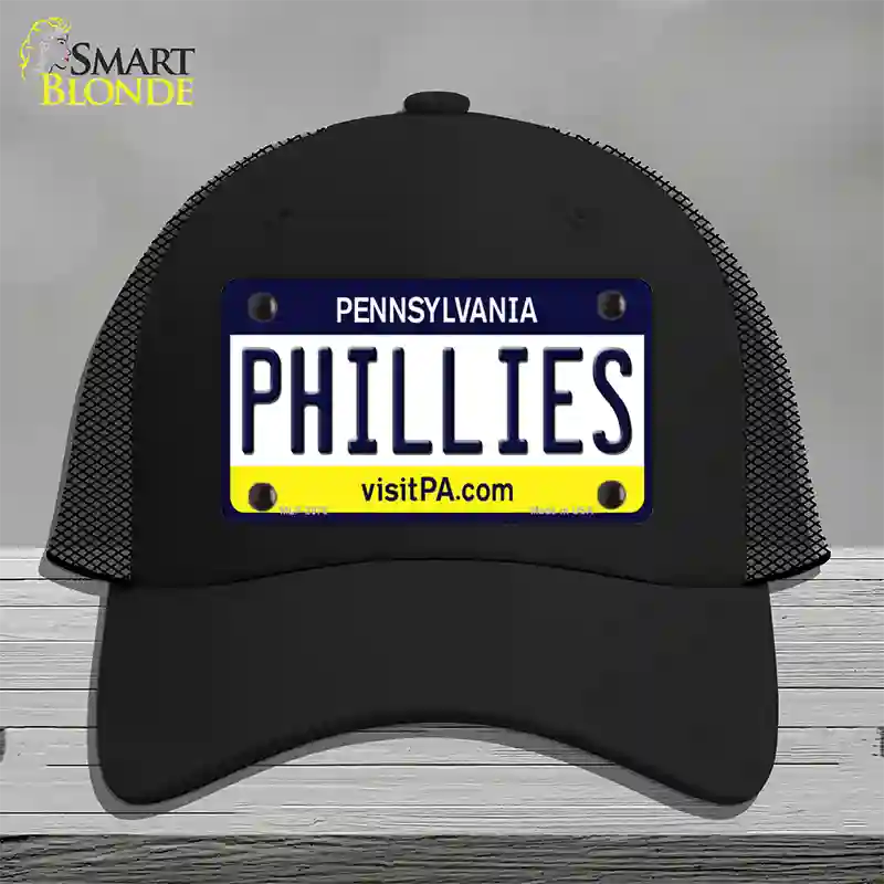 Phillies Pennsylvania State Novelty License Plate Hat Mesh / Black