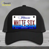 Whitesox Illinois State Novelty License Plate Hat Mesh / Black