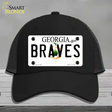 Braves Georgia State Novelty License Plate Hat Mesh / Black